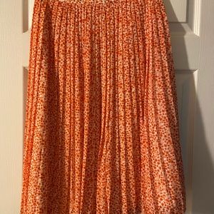 Jcrew pleated midi skirt